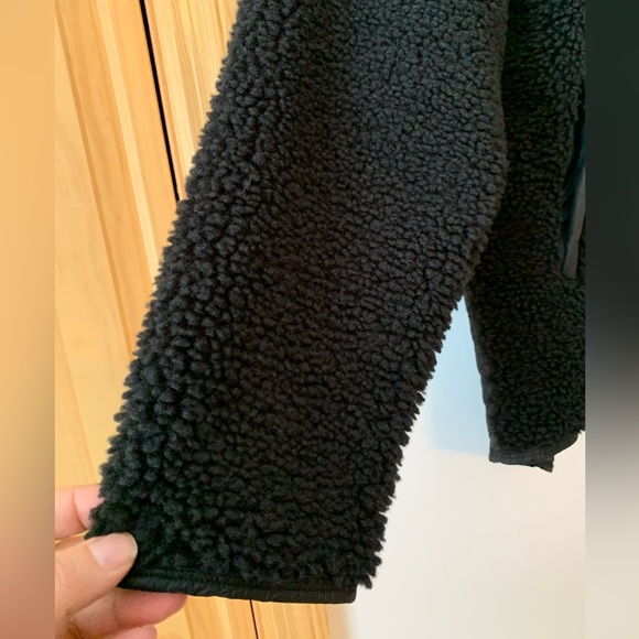 Women’s NWT Athleta Oversized Sherpa Black Quartertop Pullover Swester Size XS - Picture 5 of 13